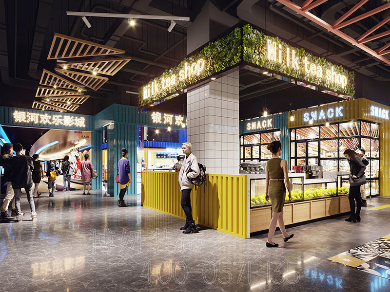 杭州美食广场装修设计 - 装修效果图 3