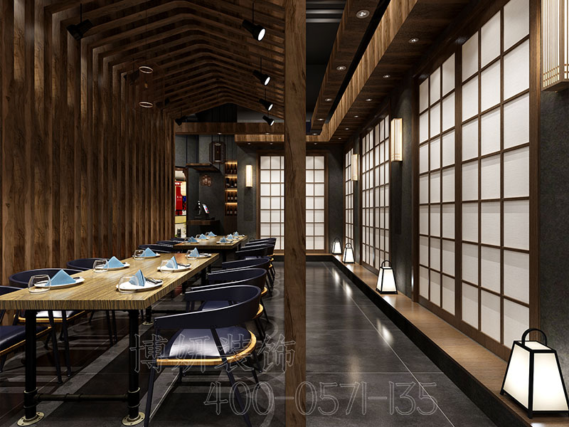 杭州三禾屋日料店装修设计案例效果图 3