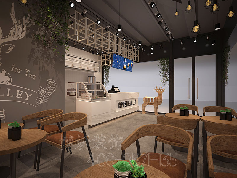杭州连锁奶茶店装修设计-案例效果图 4