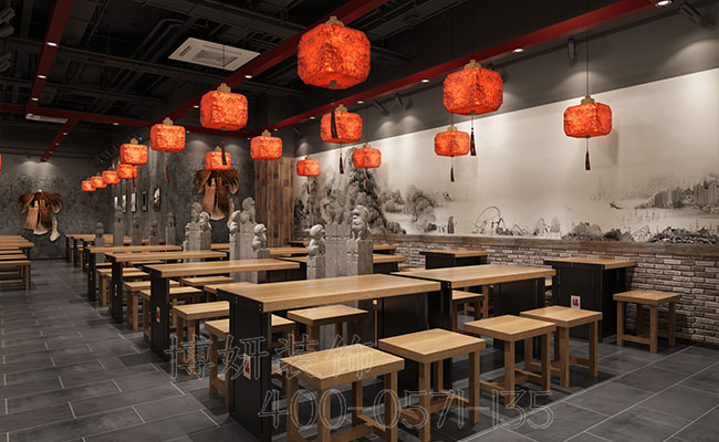 潮辣火锅店装修,火锅店装修,杭州火锅店装修