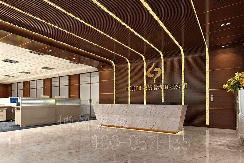 轻奢办公室装修案例设计效果图,办公室装修,杭州办公室装修