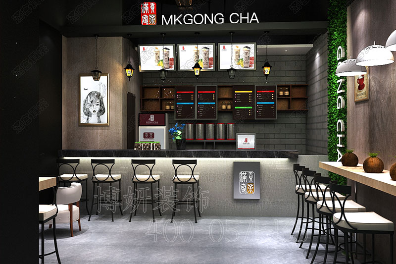杭州茶饮店装修设计-案例效果图 3