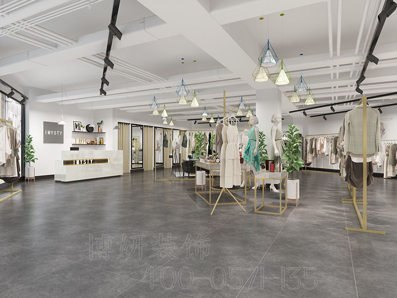 杭州下沙服装店装修-服装店装潢实景图